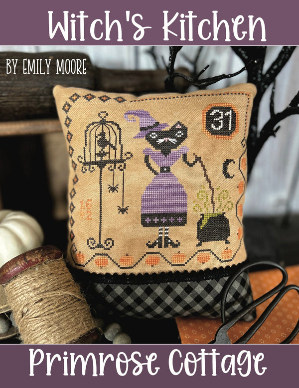 Witch's Kitchen Cross Stitch by Emily Moore of Primrose Cottage - PDF Pattern