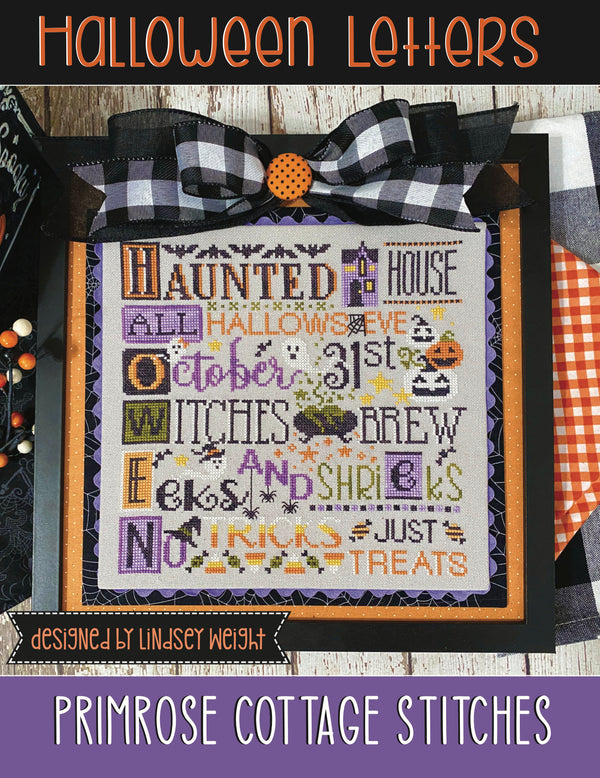 Halloween Letters Cross Stitch by Lindsey Weight if Primrose Cottage Stitches - PDF Pattern