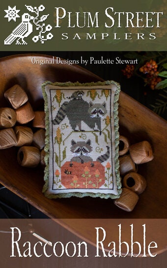 Raccoon Rabble - Plum Street Samplers - Cross Stitch Pattern