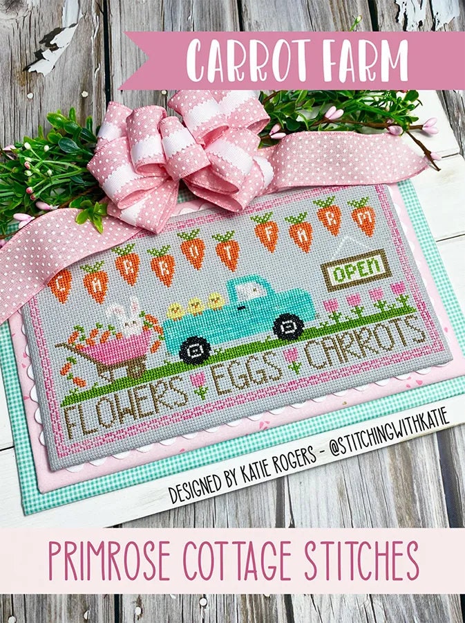Carrot Farm Cross Stitch Pattern - Primrose Cottage Stitches