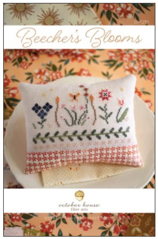 Beecher's Blooms Cross Stitch by October House Fiber Arts - Paper Pattern