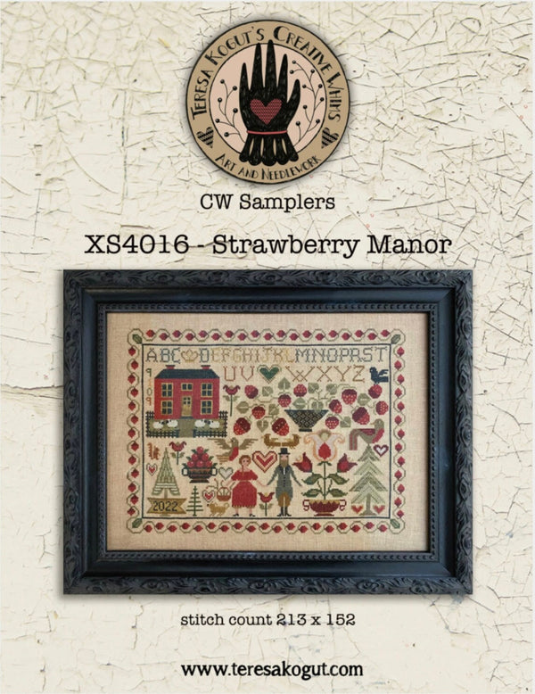 Strawberry Manor XS4016 Cross Stitch By Teresa Kogut - Paper Pattern