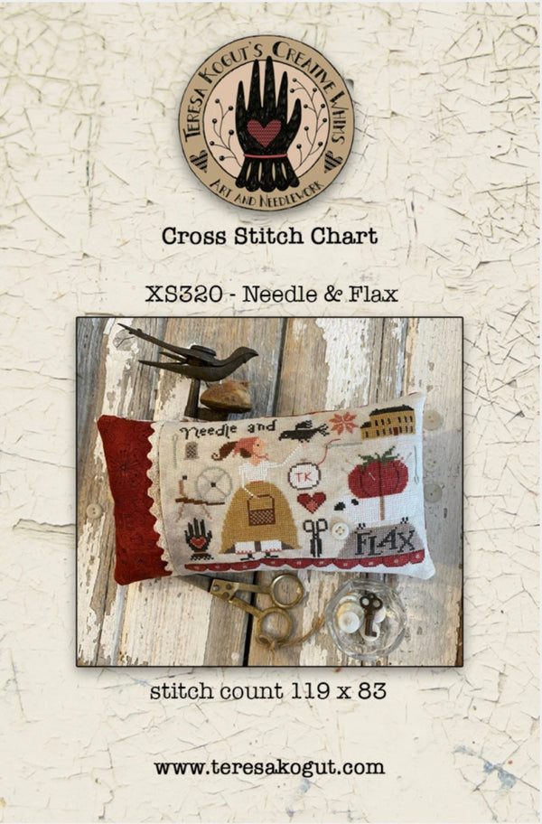 Needle & Flax XS320 Cross Stitch By Teresa Kogut - Paper Pattern