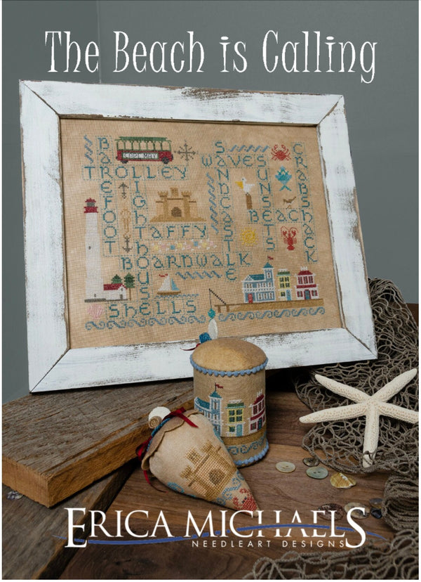 The Beach is Calling Cross Stitch by Erica Michaels - Paper Pattern