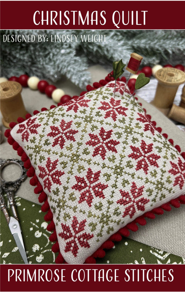 Christmas Quilt Cross Stitch by Lindsey Weight of Primrose Cottage Stitches - PDF Pattern