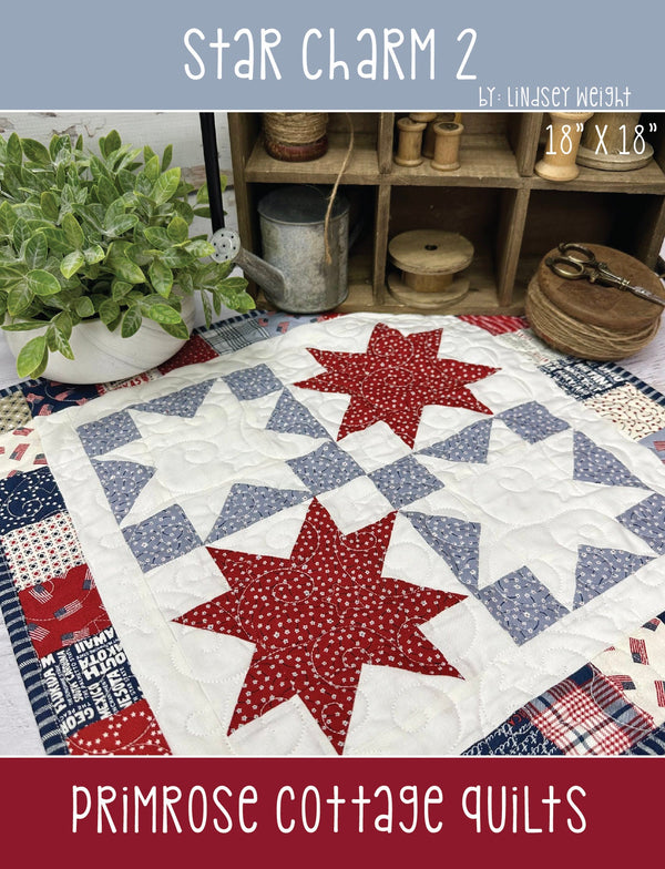 Star Charm 2 by Lindsey Weight of Primrose Cottage Quilts - Table Runner PDF Pattern