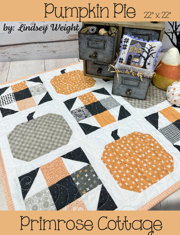 Pumpkin Pie by Lindsey Weight of Primrose Cottage Quilts - Table Topper PDF Pattern