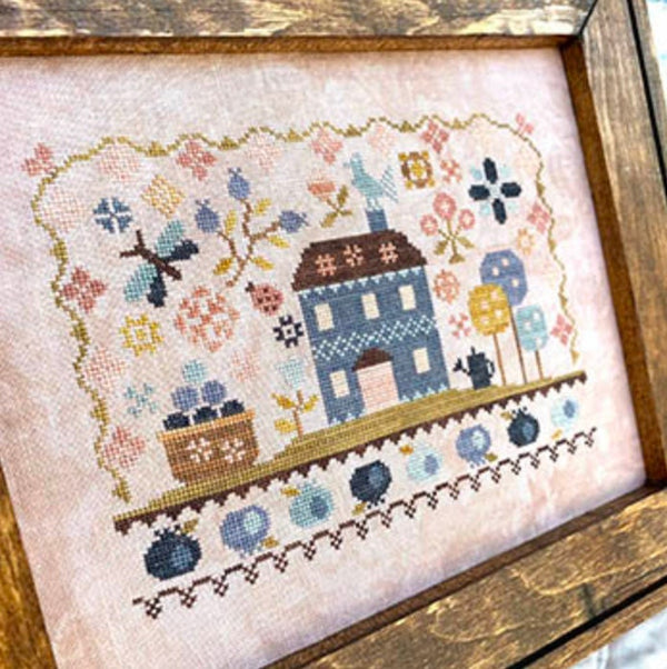 House on Blueberry Hill Cross Stitch by Blueberry Ridge Designs Paper Pattern
