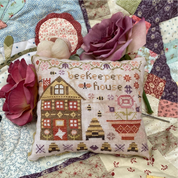 Beekeeper House2 of 9 The Houses of Wisteria Lane Series Cross Stitch by Pansy Patch Quilts and Stitchery - Paper Pattern