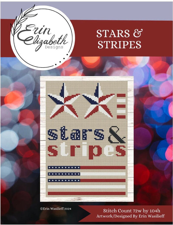 Stars & Stripes Cross Stitch by Erin Elizabeth - Paper Pattern