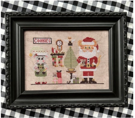 Santa "Claws" Cross Stitch by Finally A Farmgirl - Paper Pattern