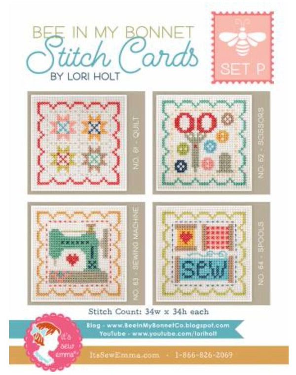 Bee In My Bonnet Stitch Card Set P by Lori Holt of Bee in my Bonnet - PAPER Pattern