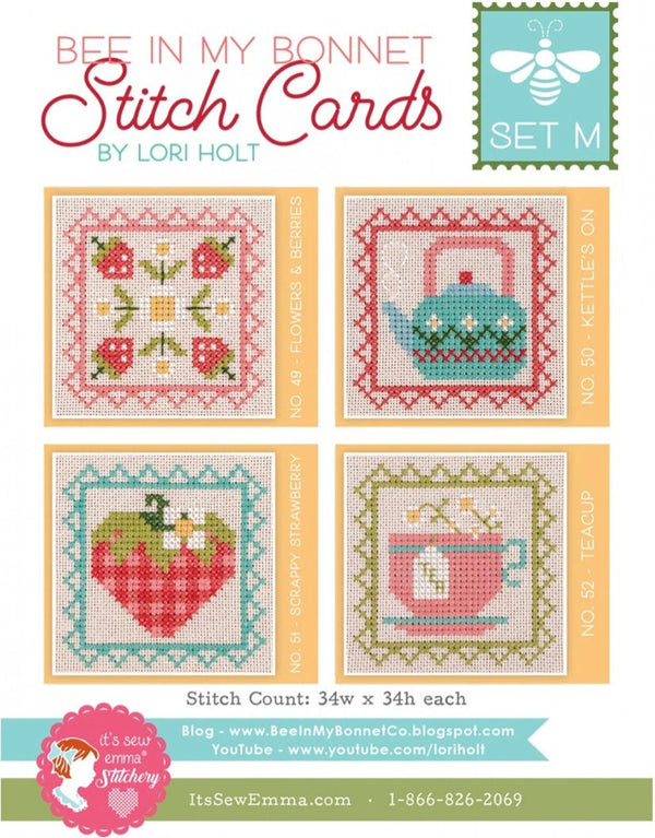 Bee In My Bonnet Stitch Card Set M by Lori Holt - PAPER Pattern