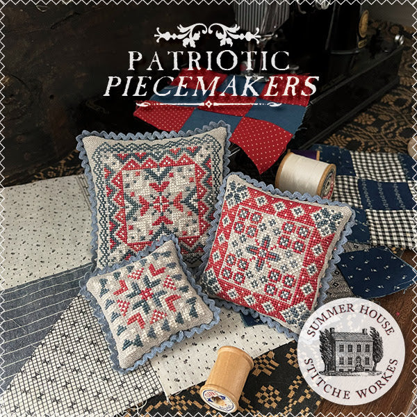 Patriotic Piecemakers Cross Stitch by Summer House Stitche Workes - Paper Pattern