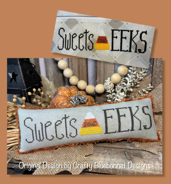 Sweets and Eeks Cross Stitch by Crafty Bluebonnet Designs - Paper Pattern
