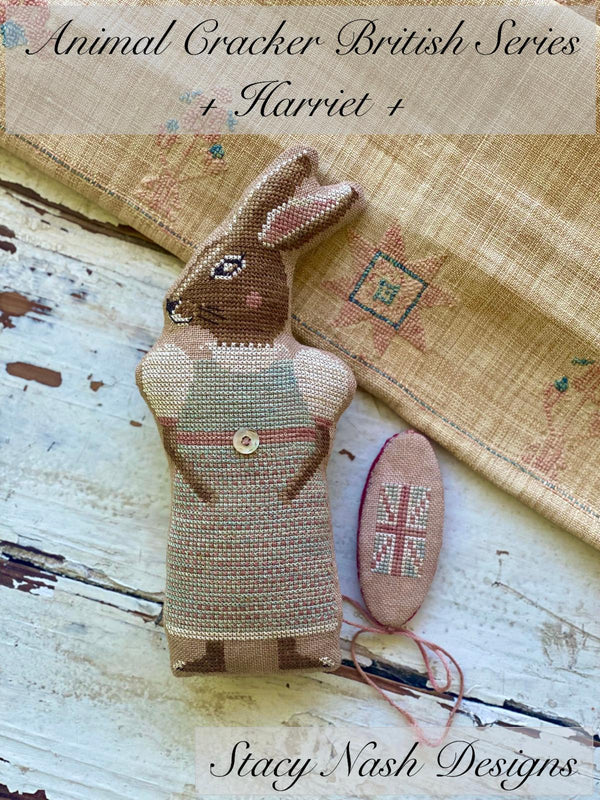 British Animal Crackers Series: Harriet Cross Stitch by Stacy Nash Designs - Paper Pattern