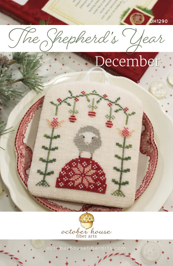 The Shepherd's Year: December Cross Stitch by October House Fiber Arts - Paper Pattern