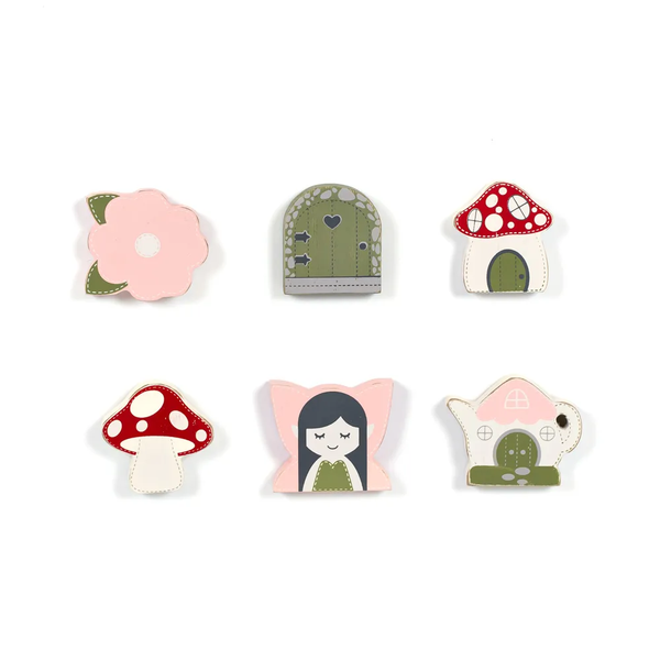 Garden | Pixie Dust Collection | 2x2x.25 wood shapes set of six | 11853