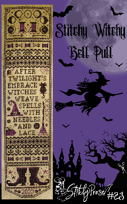 Stitchy Witchy Bell Pull Cross Stitch by Stitchy Prose - Paper Pattern