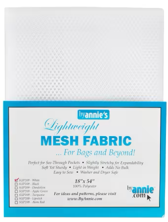 18" x 54" Lightweight Mesh Fabric - White