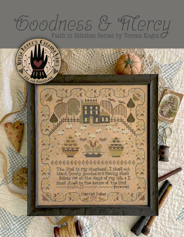 Goodness & Mercy Cross Stitch by Teresa Kogut - Paper Pattern