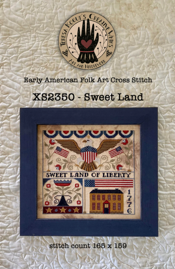 Sweet Land XS2350 - Early American Folkart Cross Stitch By Teresa Kogut - Paper Pattern