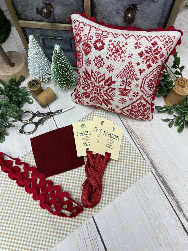 Christmas Quaker Finishing Kit/Floss Pack By Lindsey Weight of Primrose Cottage