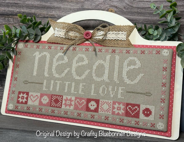 Needle Little Love Cross Stitch by Crafty Bluebonnet Designs - Paper Pattern