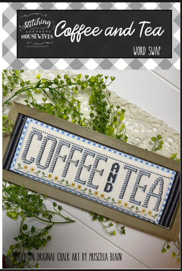 Coffee and Tea Cross Stitch by Stitching With The Housewives - Paper Pattern