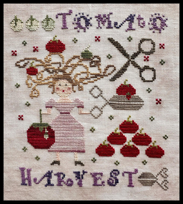Tomato Harvest Cross Stitch by Lucy Beam - Paper Pattern