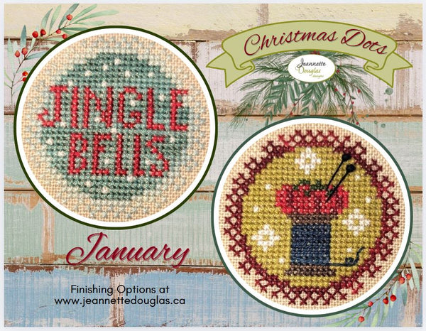 Christmas Dots: January Cross Stitch by Jeannette Douglas Designs - Paper Pattern