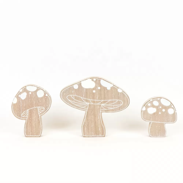 Mushrooms | Stars & Stripes Collection | 7x6x1 wood shapes set of three | 45144