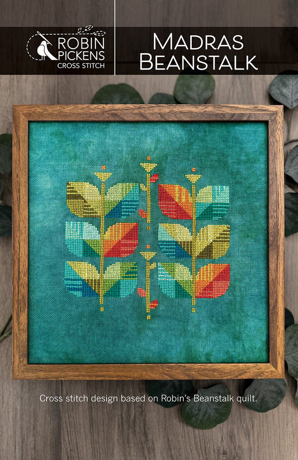 Madras Beanstalk Cross Stitch by Robin Pickens - Paper Pattern