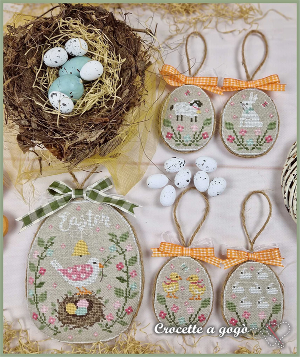 Eggs Collection Cross Stitch by Crocette A Gogo - Paper Pattern