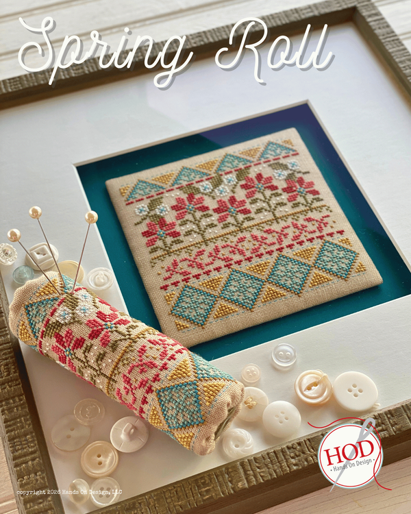 Spring Roll Cross Stitch by Hands on Design - Paper Pattern