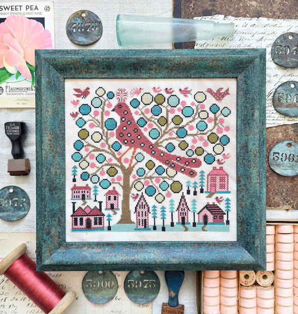 Dot the Bird Cross Stitch by Kathy Barrick - Paper Pattern