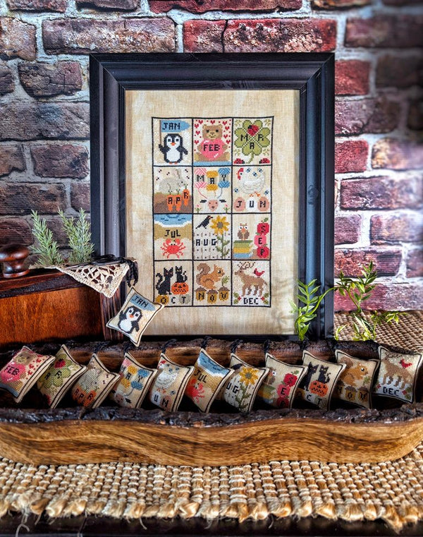 Months 2025 Cross Stitch by Puntini Puntini - Paper Pattern