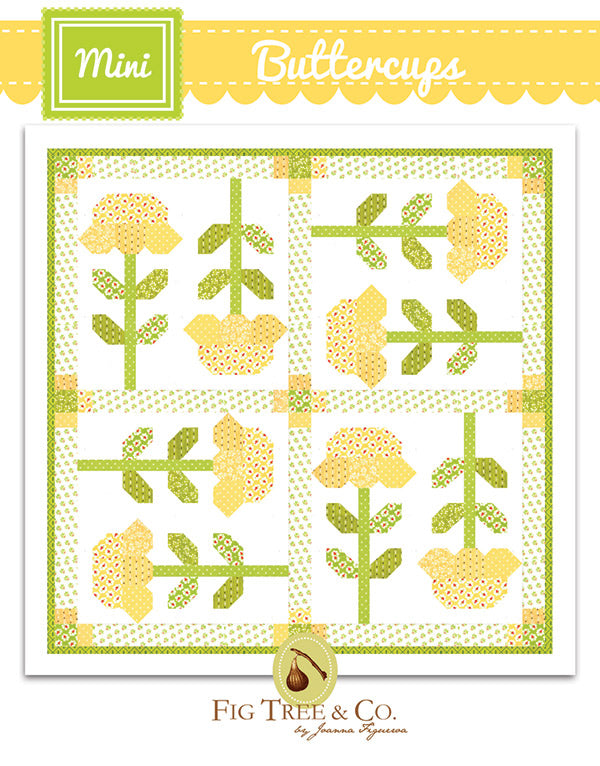 Mini Buttercups Quilt Pattern by Fig Tree & Co. - Paper Pattern
