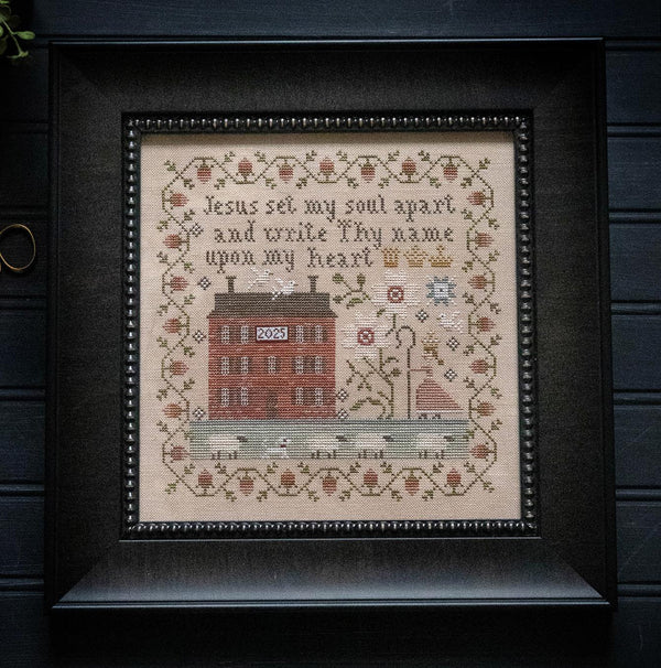 Upon My Heart Cross Stitch by Plum Street Samplers - Paper Pattern