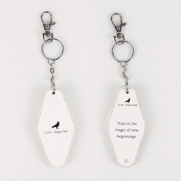 Trust Keychain | white, black | 1.7x3.5x.5 rvs wd | 11174