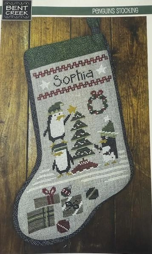 Penguins Stocking Cross Stitch by Bent Creek - Paper Pattern