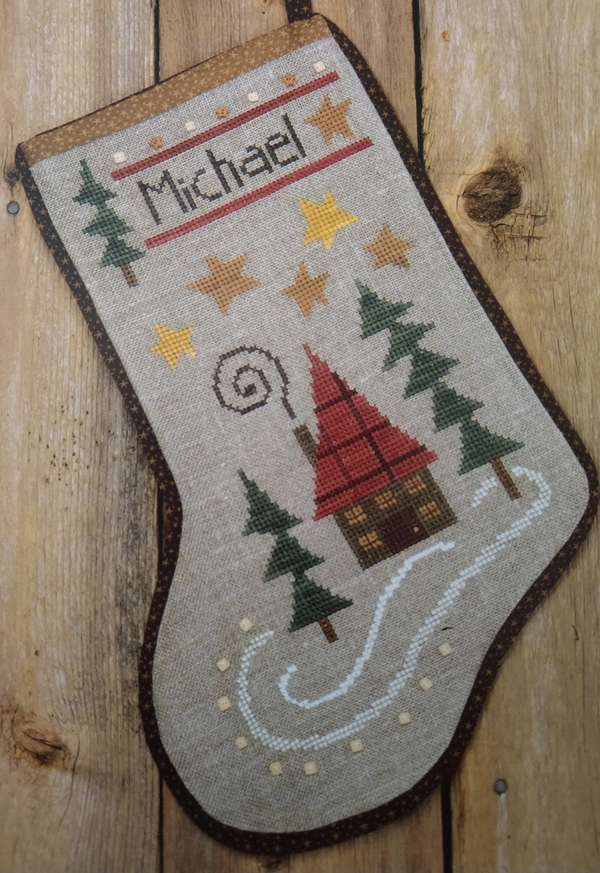 Holiday Home Stocking Cross Stitch by Bent Creek - Paper Pattern