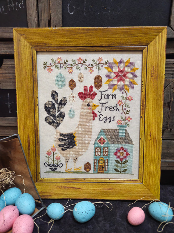 Rudy Rooster Cross Stitch by Quaint Rose Needlearts - Paper Pattern