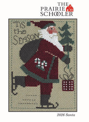 2026 Schooler Santa Cross Stitch by The Prairie Schooler - Paper Pattern