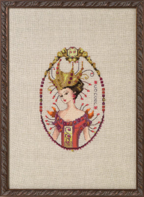 Zodiac Girls - Cancer Cross Stitch by Nora Corbett Designs - Paper Pattern