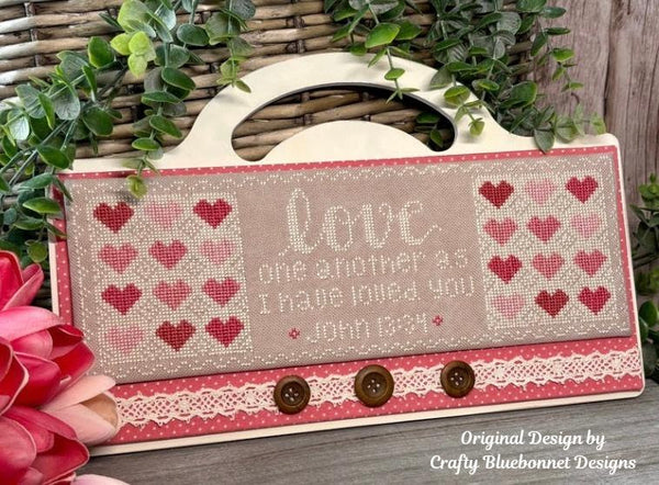 Love One Another Cross Stitch by Crafty Bluebonnet - Paper Pattern