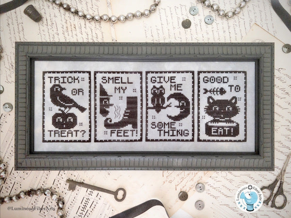 Trick Or Treat Cross Stitch by Luminous Fiber Arts - Paper Pattern