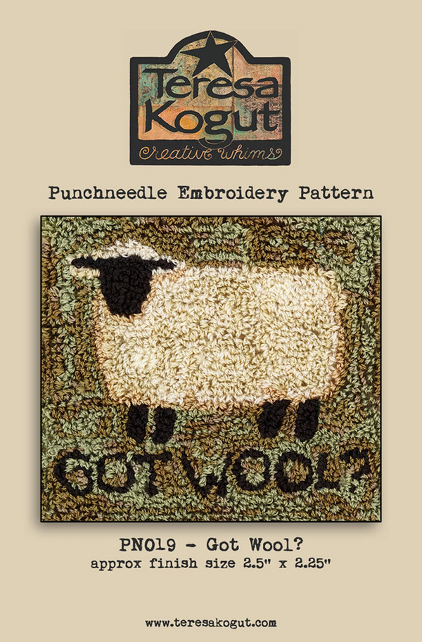 Got Wool? Punchneedle Embroidery by Teresa Kogut - Paper Pattern