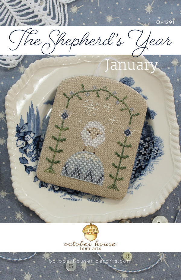 The Shepherd's Year: January Cross Stitch by October House Fiber Arts - Paper Pattern