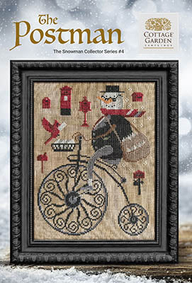 Snowman Collector: The Postman Cross Stitch by Cottage Garden Samplings - Paper Pattern